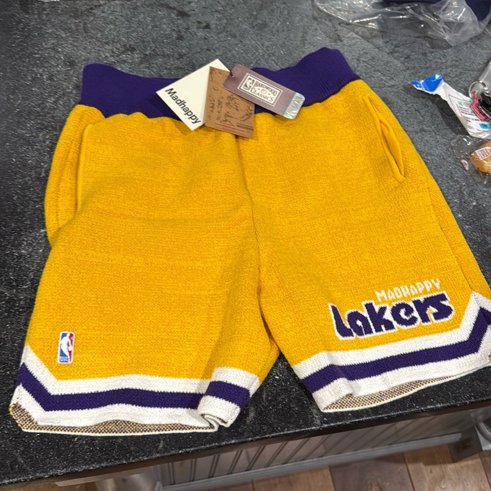 MadHappy Lakers knit Short Small RARE NWT
